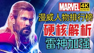 [อันดับตัวละคร Marvel] ยืนยันแล้ว! พลังป้องกันของ Thor แข็งแกร่งกว่า Superman! 4KHDR
