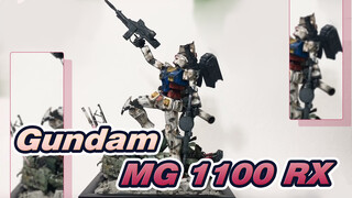 Gundam|[Scenes Production】Making a diorama with 100yen photo frames』MG 1100 RX_7