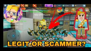 Legit or Scammer?😱 Trade visit in sky block (Blockman Go:Blocky Mods)