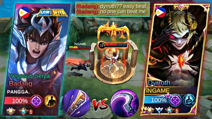 DYRROTH VS TOP 1 TP GODS BADANG WHO IS THE STRONGEST FIGHTER  BEST BUILD HOW TO