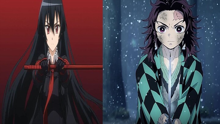 [MAD·AMV]Fighting scenes in Demon Slayer and Akame ga KILL!