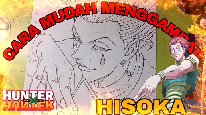 cara mudah menggambar anime Hunter x Hunter, Hisoka