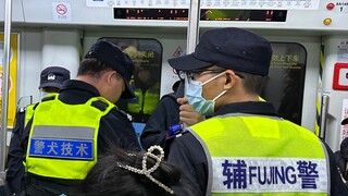 当特警带了只警犬上地铁……