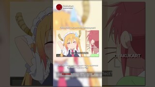 Kobayashi turned into Nekobayashi #anime #animememes #animeedits #shorts