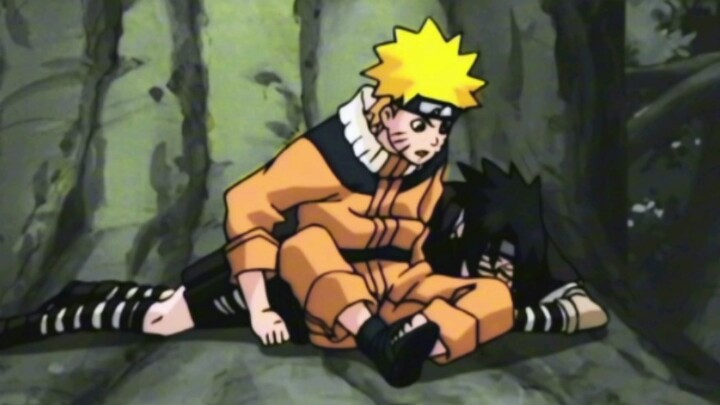 "Sasuke, Naruto" Sasuke, you love hurting yourself so much that you teleported to pick up Naruto, an
