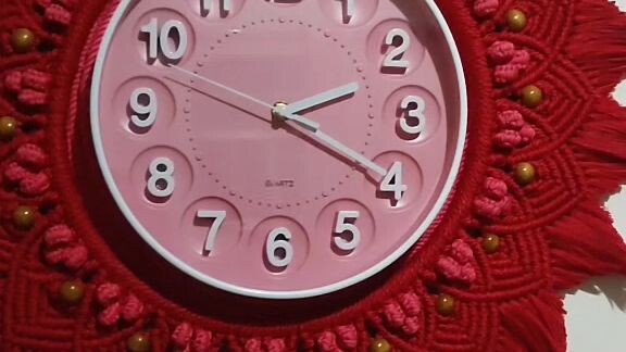 macrame wall clock