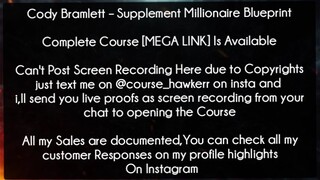Cody Bramlett Course Supplement Millionaire Blueprint download
