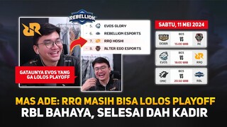 Ade: Peluang RRQ Masih Bisa Lolos Playoff ?! RBL & EVOS Bahaya, Selesai Dah Kadir ! Jadwal MPL Besok