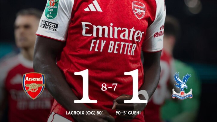 shot penalty Arsenal vs Cristal palace