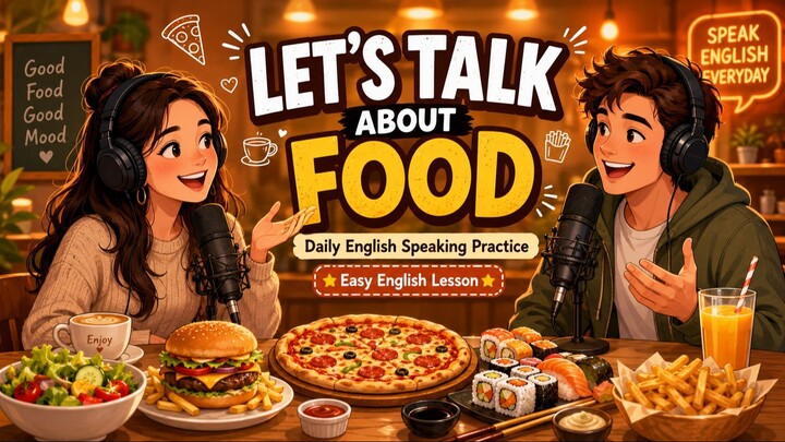 《聊聊食物吧 | 每日英语口语练习 | 简单英语课程（A1）》,Let’s Talk About Food | Daily English Speaking Practice