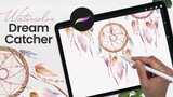 How To Draw: Watercolor Dream Catcher • Procreate Tutorial • Easy iPad Art