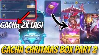 GACHA 2X LAGI CHRISTMAS BOX KARNA PENASARAN 🔥, ABISIN SEMUA DIAMOND DEMI SKIN LEGEND