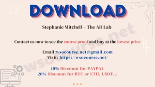 [WSOCOURSE.NET] Stephanie Mitchell – The AD Lab