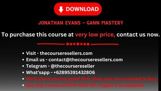 Jonathan Evans - Gann Mastery