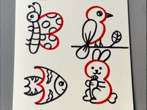 Dùng số 3 để vẽ các con vật nhỏ, mau cùng nhau vẽ nào! #Vẽnétđơngiản #Vẽnétđơngiảndànhchotrẻem #Cùng