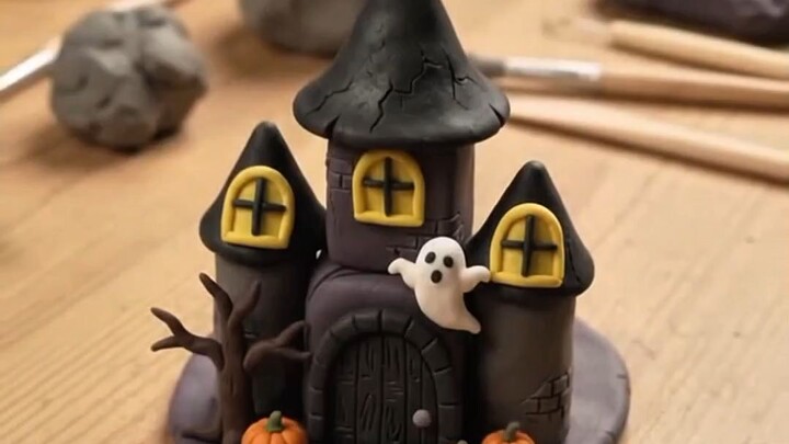 🎃 可爱的迷你鬼屋 🏰👻｜万圣节黏土艺术