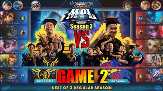 Game2 SGD Omega VS Finesse Phx | MPL PH S3 Regular Season