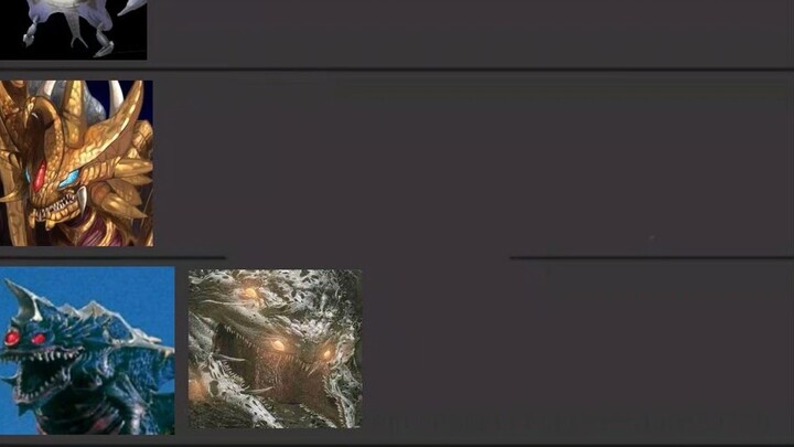 Xếp hạng hiệu suất của trùm trong các bộ phim Heisei cũ, từ mạnh đến yếu, tổng cộng có năm cấp độ