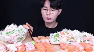mukbang sushi sống ngon #amthuc #monngon
