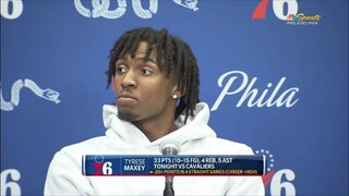 Tyrese Maxey on his 24-Pts second half: "I just tried to be aggressive and help my team get stops"