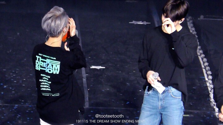 191115 THE DREAM SHOW Ending Ment Renjun and Jisung