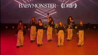 เด็กฝึกหัดบันเทิงในบ้านร้องเพลงและเต้นรำ BABYMONSTER-"DRIP" พร้อมไมโครโฟนเต็มตัว