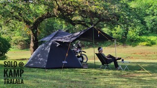 SILENT VLOG SOLO MOTO CAMPING @ KAMP TRALALA, RELAXING NATURE SOUNDS