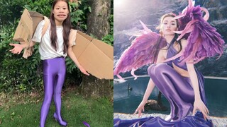 Apakah Anda ingin mengenakan sepatu bot jumpsuit ungu untuk pemotretan Victoria's Secret?!