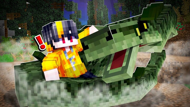 แกล้งเพื่อน!! แปลงร่างเป็น _งูอนาคอนด้า_ หลอกคน อย่างฮา!! _ Minecraft แกล้ง (1)