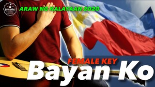 Bayan Ko Female Key Lea Salonga feat Len Calvo on strings Instrumental guitar cover with lyrics