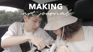 vlog #35📒✍🏻making art journal together | mackcha