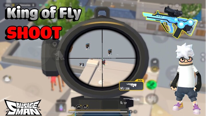 King of Fly SHOOT with AUG 6x scope | SOLO VS SQUAD | SOUTH SAUSAGE MAN