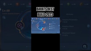 BARATS BEST BUILD 2023 #shorts #mlbb