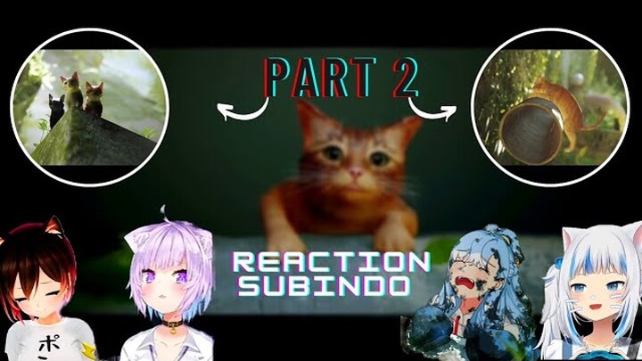 Semua reaksi vtuber Hololive ketika melihat kucing jatuh di game Stray (Kompilasi)