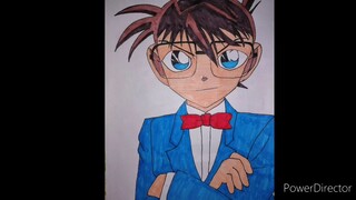 Edogawa Conan from (DETECTIVE CONAN) anime drawing torturial