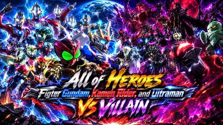 All Heroes Gundam, Kamen Rider, and Ultraman One Universe??? (GMV)