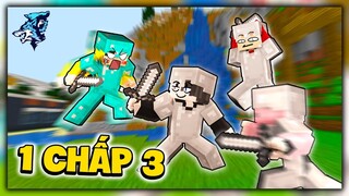 Siro và 20 Phút chạy thoát khỏi 3 Sát Thủ trong Làng Hero Team Minecraft