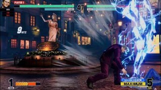 KOF15　ギースvsロック　息子に本気　親父の威厳９Hit疾風クイックコンボ