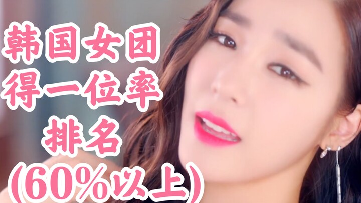 Korean Girl Group First-Place Win Rate Ranking (Over 60%)