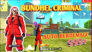 Bantai Bermuda Pakai Bundhel Criminal red musuh auto ketar-ketir||Game play free fire