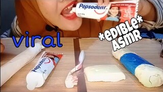 ASMR EDIBLE TOWEL ||TOOTHPASTE [식용 수건과 치약]  食用タオルと歯磨き粉|COLLAB WITH NATASHA,AMBU,YASHEAT ASMR.