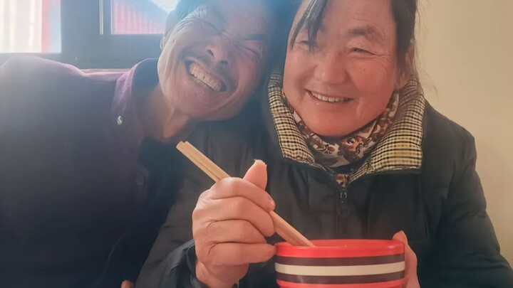 A child who was raised by their grandparents found it really hard to hold back tears upon seeing thi