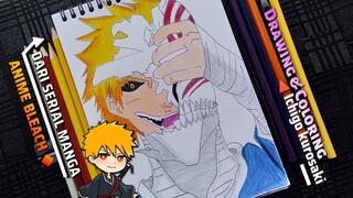 [DRAWING & COLORING] Ichigo Kurosaki||dari serial manga anime Bleach||mode badass😈🔥