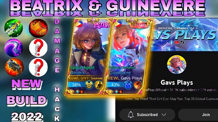 BEATRIX MEET GODZ OF GUIN | BEATRIX BEST BUILD AND EMBLEM SET 2022 -MLBB