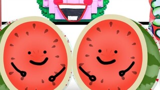 A green watermelon is frustrated, watermelon snacks come to the rescue!