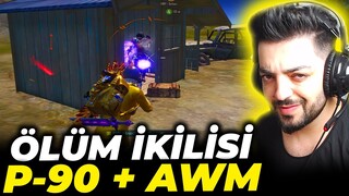 ÖLÜM İKİLİSİ !! P-90 + AWM  PUBG Mobile