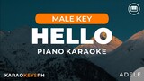 Hello - Adele (Male Key - Piano Karaoke)