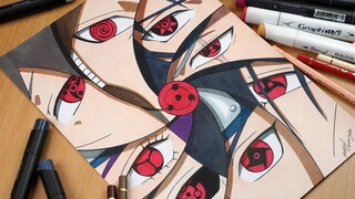 วาด Mangekyou Sharingan Anime Drawing