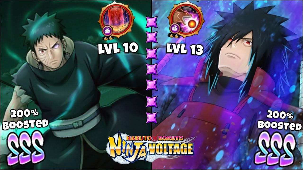 Nxb Nv Madara Uchiha Lv13 Vs Obito Uchiha Lv10 Solo Am Boosted Ninja Voltage Bilibili