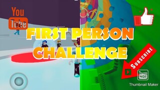 First Person Challenge on Mobile in Roblox Tower of Hell